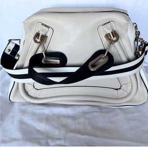 Chloe Paratay Medium Paramilitary Authenticity Card Dust Bag Cream 2 way Bag